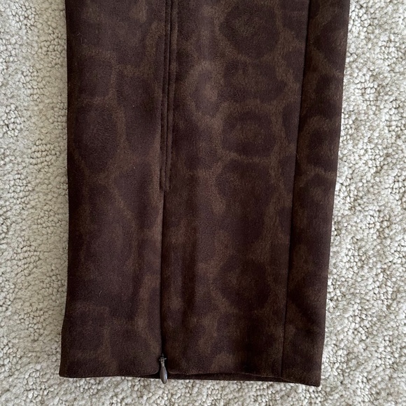 Peace of Cloth Faux Suede Cheetah Print Sloane Pant Brown Size Small Casual - Picture 7 of 16